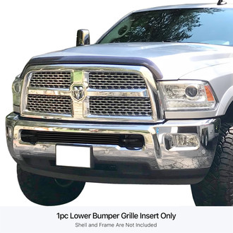 APG® - 1-Pc Black 8x6 mm Horizontal Billet Bumper Grille