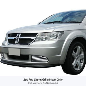 APG® - 2-Pc Chrome Polished 8x6 mm Horizontal Billet Fog Light Cover Grilles
