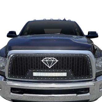 APG® - 1-Pc Honeycomb Style Black Laser Cut Mesh Main Grille with LED Lights