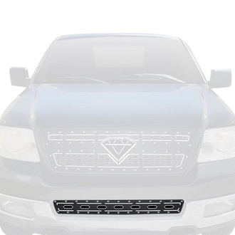 APG® - 1-Pc Black Double Layer Laser Cut Sheet Bumper Grille