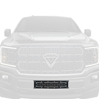 APG® - 1-Pc Black Double Layer Laser Cut Sheet Bumper Grille
