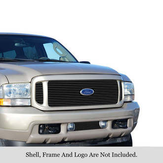 APG® - 4-Pc Black 8x6 mm Horizontal Billet Main and Bumper Grille Kit