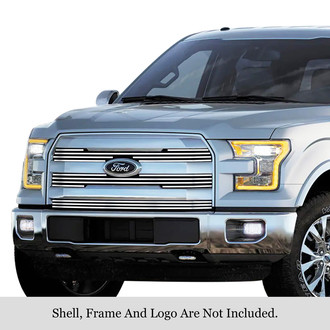 APG® - 3-Pc Chrome Polished Horizontal Billet Main Grille