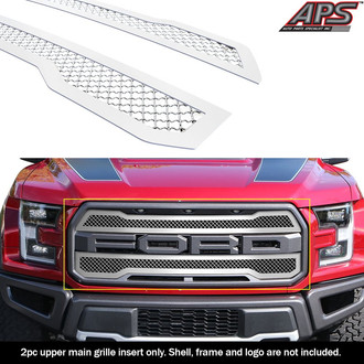 APG® - 2-Pc Chrome Polished 2.5 mm Wire Mesh Main Grille