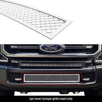 APG® - 1-Pc Chrome Polished 2.5 mm Wire Mesh Bumper Grille