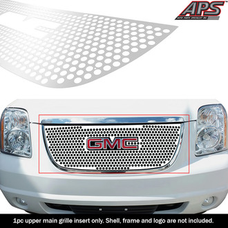 APG® - 1-Pc Sheet Series Silver Hairline Round Hole Punch Laser Cut Main Grille