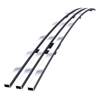 APG® - 1-Pc Polished 8x6 mm Horizontal Billet Top Bumper Grille