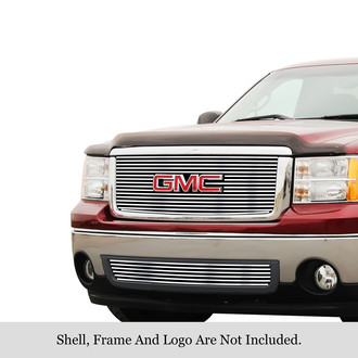 APG® - 2-Pc Polished 8x6 mm Horizontal Billet Main and Bumper Grille Kit