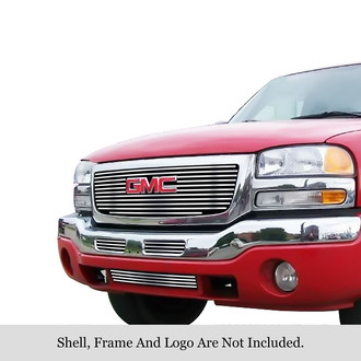 APG® - 3-Pc Polished 8x6 mm Horizontal Billet Main and Bumper Grille Kit