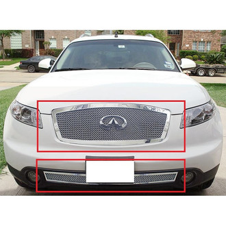 APG® - 2-Pc Chrome Polished 1.8 mm Wire Mesh Main and Bumper Grille Kit