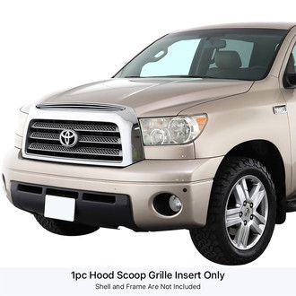 APG® - 1-Pc Chrome Polished Horizontal Billet Hood Scoop Grille