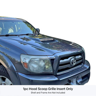 APG® - 1-Pc Polished 8x6 mm Horizontal Billet Hood Scoop Grille