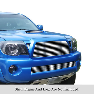 APG® - 5-Pc Chrome Polished 8x6 mm Horizontal Billet Main and Bumper Grille Kit