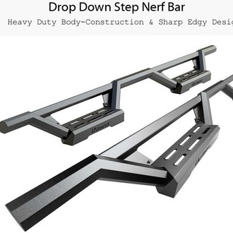 APG® - M3 Series Drop Down Cab Length Black Octagon Nerf Bars