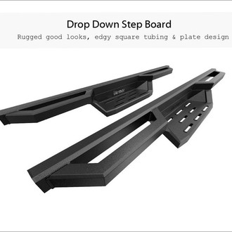 APG® - 6" ST Drop Style Cab Length Black Rectangular Nerf Bars