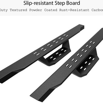 APG® - 5" RS Drop Style Cab Length Black Rectangular Nerf Bars