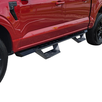 APG® - 5" RS Drop Style Cab Length Black Rectangular Nerf Bars