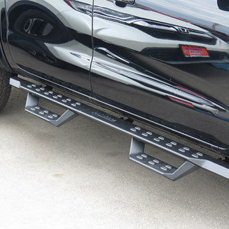 APG® - 5" RS Drop Style Cab Length Black Rectangular Nerf Bars