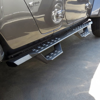 APG® - 5" RS Drop Style Cab Length Black Rectangular Nerf Bars