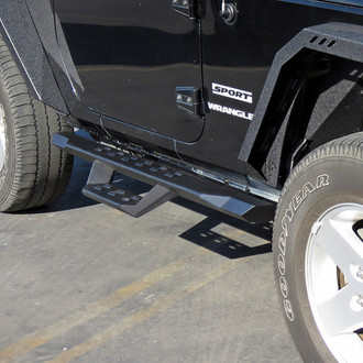 APG® - 5" RS Drop Style Black Rectangular Nerf Bars