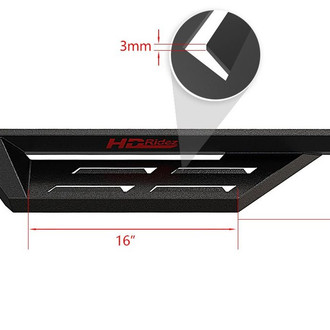 APG® - DS Drop Down Style Cab Length Black Trapezoid Nerf Bars