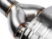 Axle-back splitter ensures ultra-smooth transition and steadily feeds exhaust gasses out of the system
