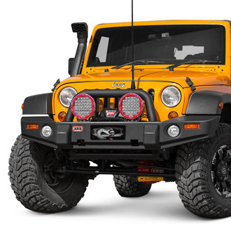 ARB® - Deluxe Full Width Black Powder Coated Front Winch HD Bumper with Grille Guard