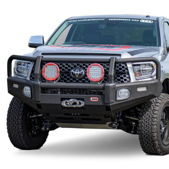 ARB® - Summit Full Width Black Powder Coated Front Winch HD Bumper with Grille Guard