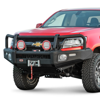 ARB® - Summit Full Width Textured Black Front Winch HD Bumper Kit with Grille Guard