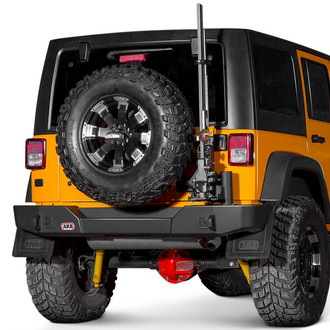 ARB® - Full Width Textured Black Rear HD Bumper With Tire Carrier Mount