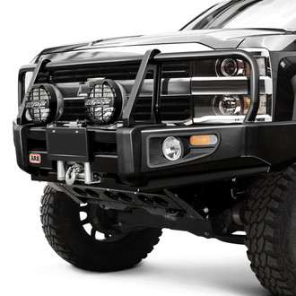 ARB® - Deluxe Full Width Black Powder Coated Front Winch HD Bumper with Grille Guard