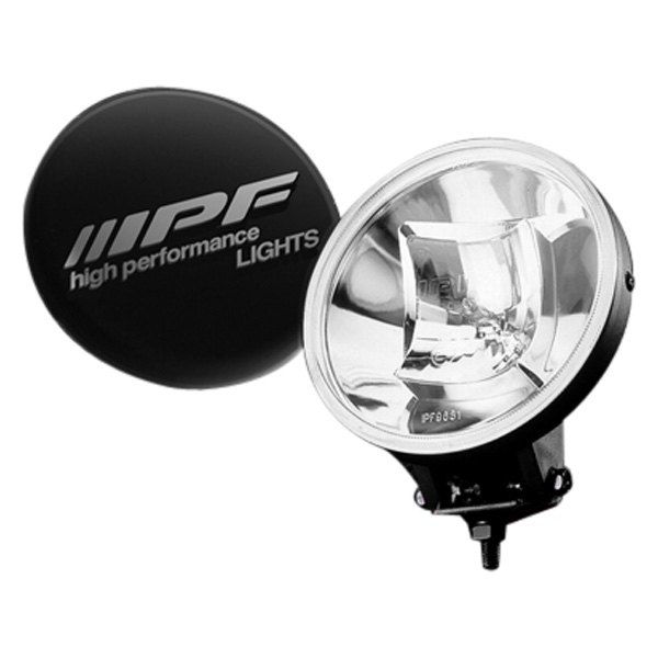 ARB® - IPF 968 Series 6.53" 2x100/55W Round Black/Chrome Housing Spot/Driving Beam Lights with Protective Covers