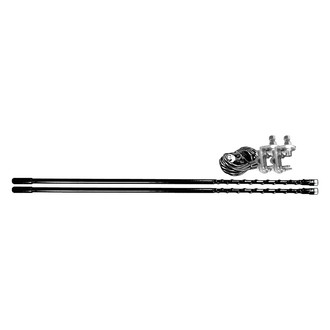 Aries Technology® - 4' Black Double Antenna Mirror Mount Kit