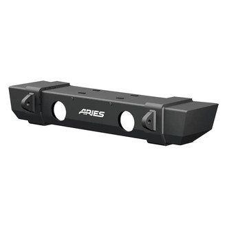 Aries® - TrailCrusher™ Stubby Textured Black Front Winch HD Bumper