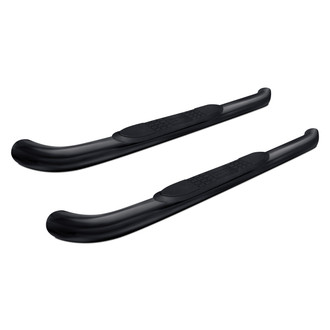Aries® - 3" Cab Length Black Round Side Bars