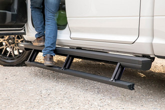  Step-within-a-step™. The patented two-step design provides easier access, especially on large vehicles.