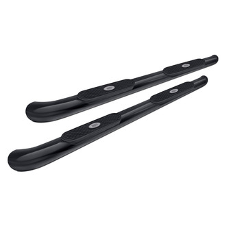 Aries® - 4" Cab Length Black Oval Side Bars