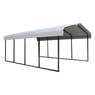 Arrow Storage® CPH122007 - 12' x 20' x 7' Eggshell Arrow Carport
