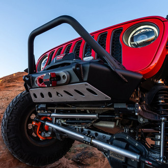 Artec Industries® - Bantam Stubby Raw Front Winch HD Bumper with Stinger
