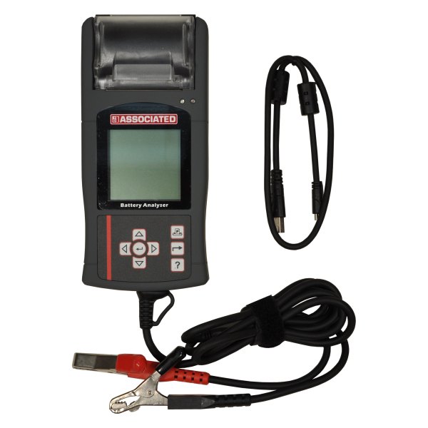 Associated Equipment® - 12 V Handheld Digital Battery, Alternator, Starter Tester with Thermo Printer and USB port