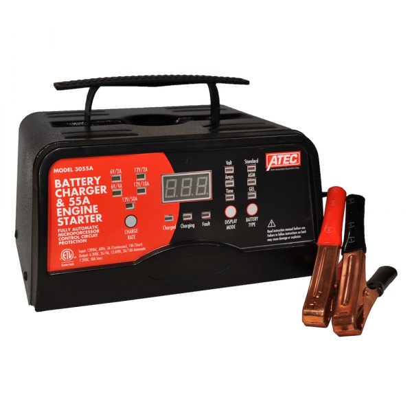 Associated Equipment® - 6 V/12 V Portable Automatic Full-Rate Battery Charger and Engine Starter