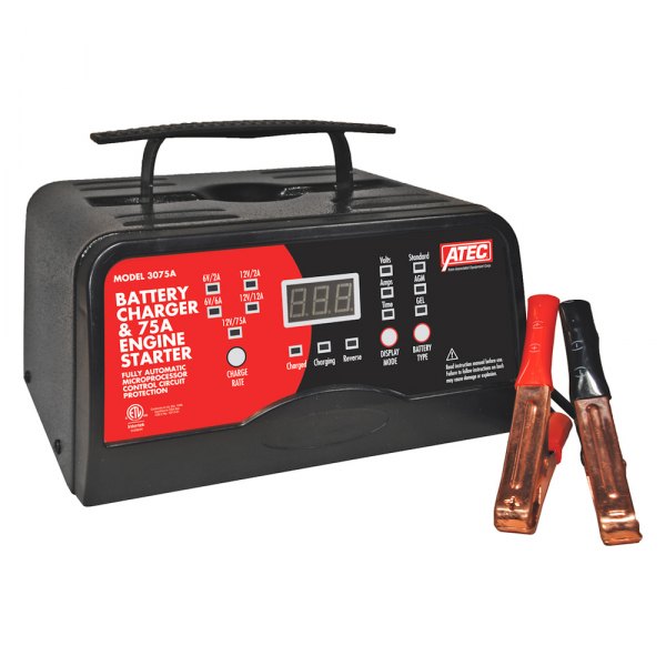 Associated Equipment® - 6 V/12 V Portable Automatic Full-Rate Battery Charger and Engine Starter