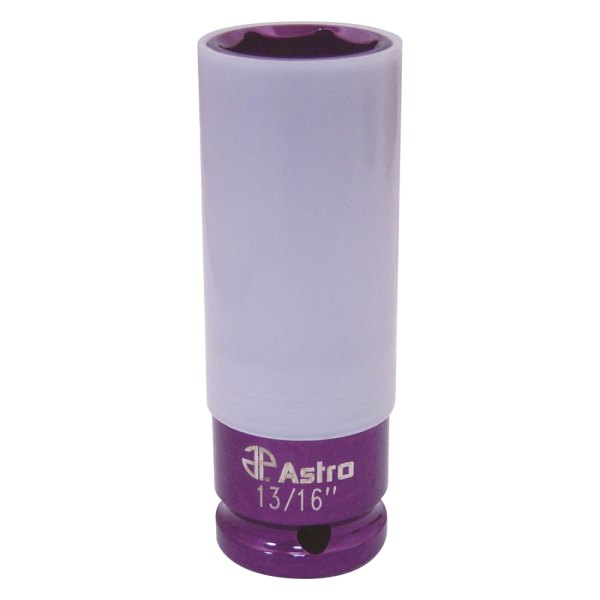 Astro Pneumatic Tool® - 13/16" Chrome Protective Plastic Sleeves and Shallow Broach Impact Socket