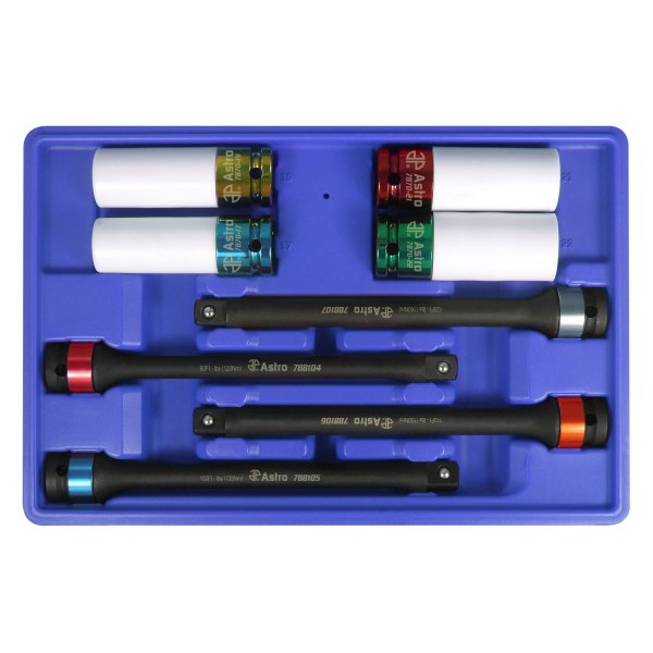 Astro Pneumatic Tool® - 8-piece Torque Limiting Extension and Protective Impact Socket Combo Set