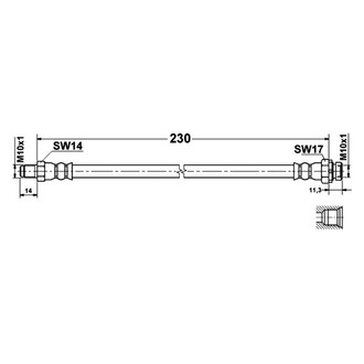 ATE® - Rear Passenger Side Brake Hose