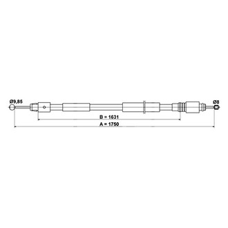ATE® - Rear Parking Brake Cable