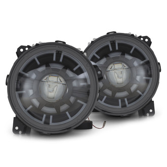 Attica 4x4® - 9" Round Black Ark Series Halo Projector LED Headlights