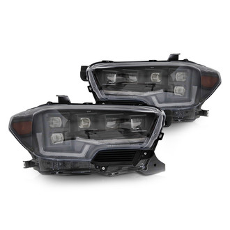 Attica 4x4® - Rogue Series Driver and Passenger Side Black Sequential DRL Bar Projector LED Headlights