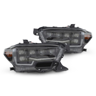 Attica 4x4® - Rogue Series Driver and Passenger Side Gloss Black Sequential DRL Bar Projector LED Headlights
