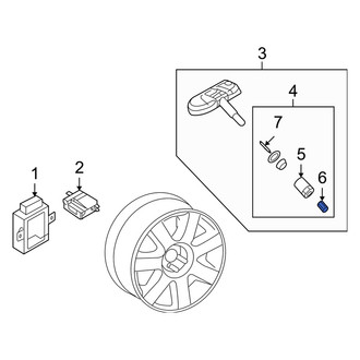 Audi OE - Tire Pressure Monitoring System (TPMS) Valve Stem Cap